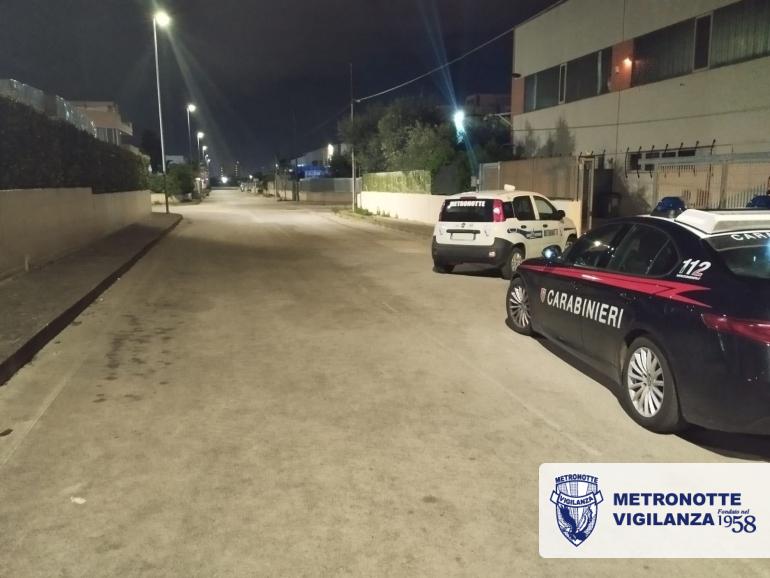 MODUGNO - BARI - Sventato furto nella zona industriale dalle pattuglie Metronotte