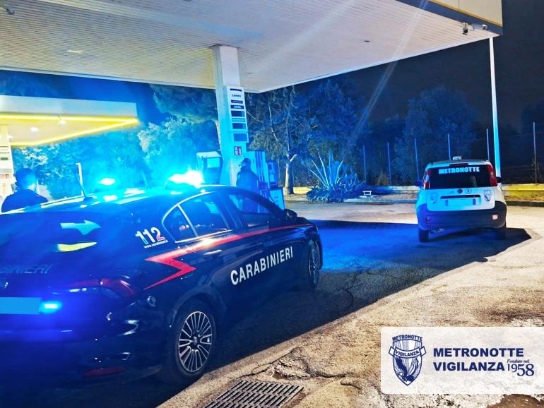 Tentativo di furto sventato a BITONTO (BA) – Intervento notturno Metronotte presso distributore carburanti