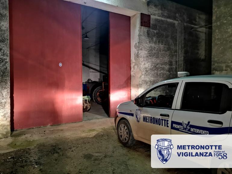 sabotano l'allarme il furto viene sventato dalla vigilanza metronotte a poggiorsini bari