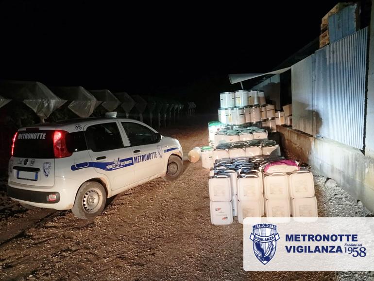 CASTELLANETA (TA) Furto sventato in azienda agricola decisivo il controllo sul territorio e la prontezza operativa