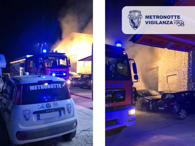 MATERA : tempestività e presenza sul territorio: Metronotte interviene in un incendio ad alto rischio 